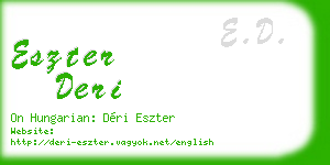 eszter deri business card